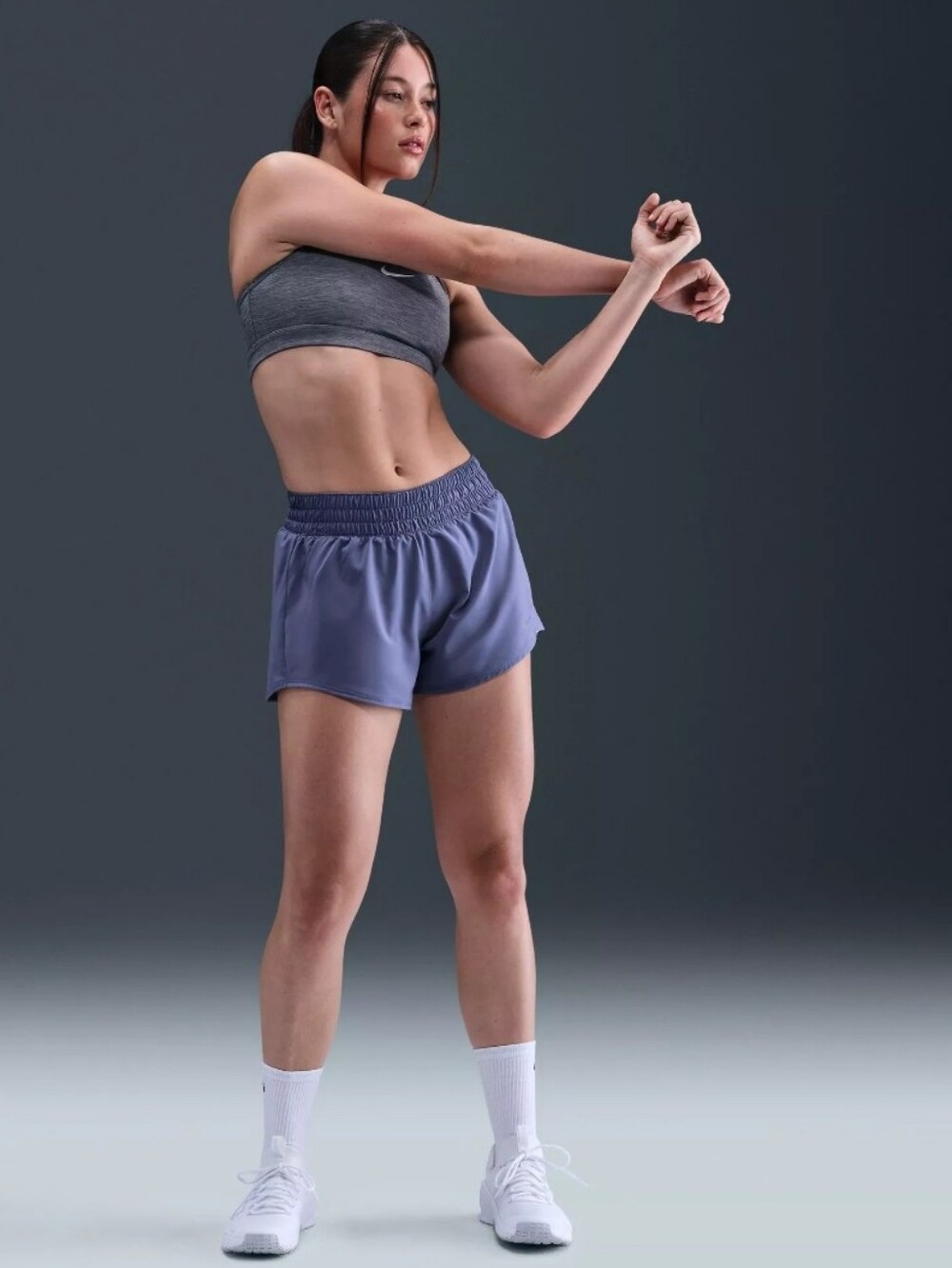 Nike One Dri-Fit Mid-Rise 3" Brief Lined Athletic Shorts in World Indigo XL, NWT
